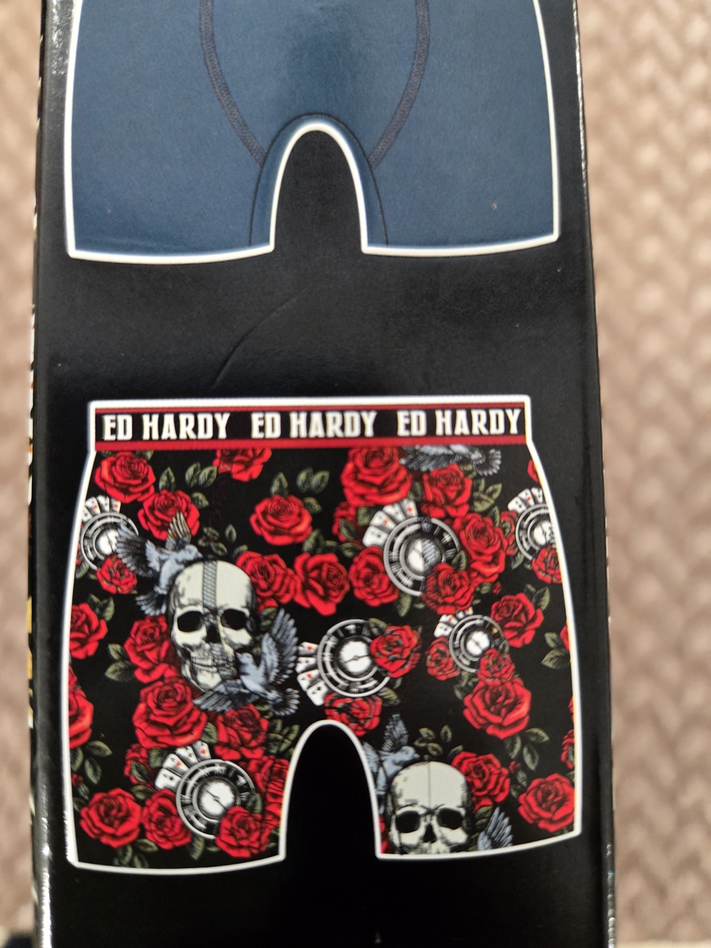 Ed Hardy 4-Pack Boxer Briefs Size Small Skull Tattoo Print NWT - Picture 9 of 11